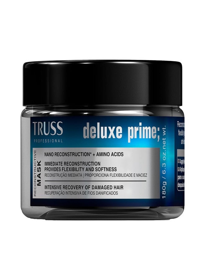 تروس قناع الشعر TRUSS Deluxe Prime + - قناع ترطيب عميق للشعر التالف - عناية مركزة للشعر الجاف والمتقصف والمتغير اللون - التحكم في التجعد والحماية من التكسر (6.35 أونصة) - Image 1